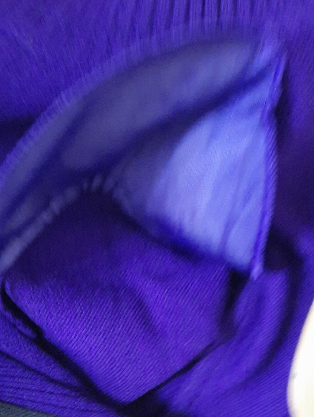 Purple Zip-Front Knit Jacket with Black Trim. ( No Tags for Material or Care) - Picture 11 of 12